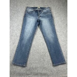 Oliver Logan Straight Leg Jeans Womens 29 Blue Vintage Worn Denim Mid Rise